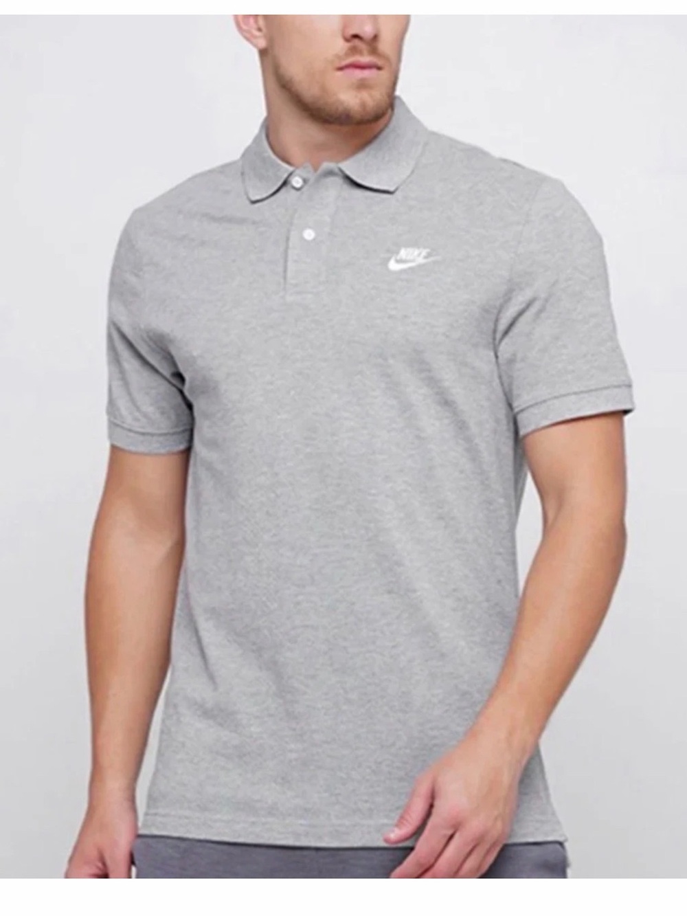 Nike Men's Cotton Sportswear Golf Polo Shirt (CJ4456), Gray size small